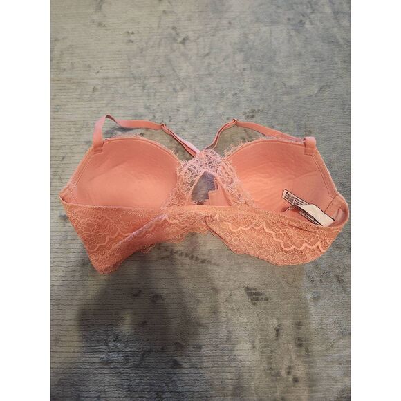 Victoria's Secret Size 36D Body by Victoria Lined Demi Bra Racerback Lace Pink - Picture 2 of 3